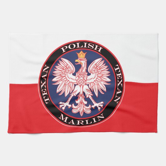 Marlin Round Polish Texan Geschirrtuch (Horizontal)