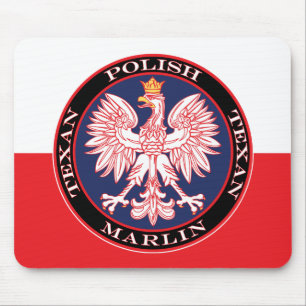 Marlin Round Polish Texan Mousepad