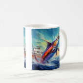 Marlin, Segelfisch-Tasse Kaffeetasse (VorderseiteRechts)