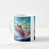 Marlin, Segelfisch-Tasse Kaffeetasse (Vorderseite Links)