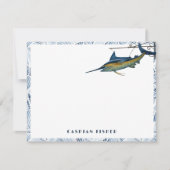 Marlin Sign Stationery Note Card Mitteilungskarte (Vorderseite)