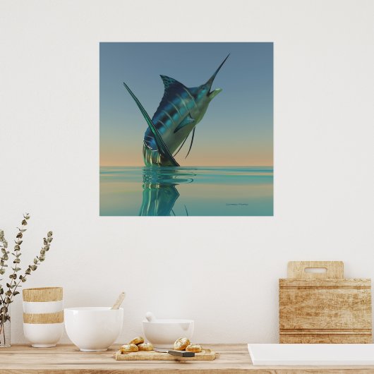 Marlin Sport Fish Print Poster (Küche)
