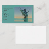 Marlin Sport Fish Print Visitenkarte (Vorne/Hinten)