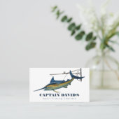 Marlin Sport Fishing Charters Boot Visitenkarte (Stehend Vorderseite)