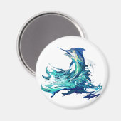 Marlin Sport Fishing Magnet (Vorderseite/Rückseite)