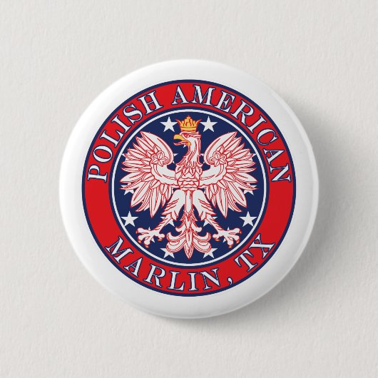 Marlin Texas Polnischer Adler Button (Vorderseite)