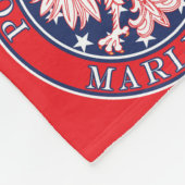 Marlin Texas Polnischer Adler Fleecedecke (Ecke)