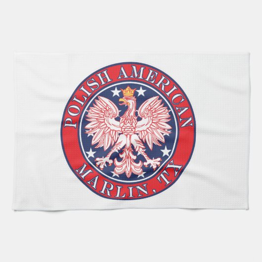 Marlin Texas Polnischer Adler Geschirrtuch (Horizontal)