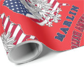 Marlin Texas Polnischer Amerikaner Geschenkpapier (Rolleneckpunkt)