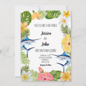 Marlin Tropical Wedding Einladung (Vorderseite)