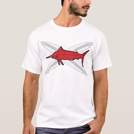 Marlin und Surfboards T-Shirt (Vorderseite)