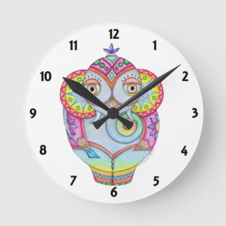 Marlinky, die Elefantenuhr Runde Wanduhr
