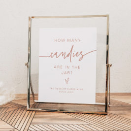 MARLO Blush Pink Wie viele Candies Baby Duschgame Poster