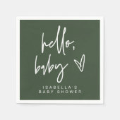 MARLO Bohemisch Forest Green Baby Dusche Napkins Serviette (Vorderseite)