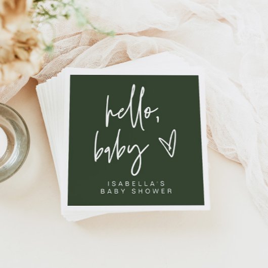 MARLO Bohemisch Forest Green Baby Dusche Napkins Serviette