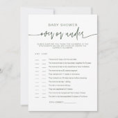 MARLO Bohemisch grün über dem Baby Duschspiel Einladung (Vorderseite)
