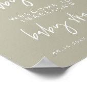 MARLO Bohemisch Sage Green Dusche Willkommenspende Poster (Ecke)