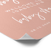 MARLO Boho Blush Pink Dusche Willkommenspender Poster (Ecke)