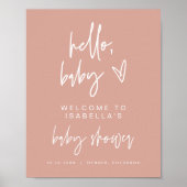 MARLO Boho Blush Pink Dusche Willkommenspender Poster (Vorne)