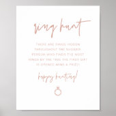 MARLO Boho Blush Ring Brautparty Game Poster (Vorne)