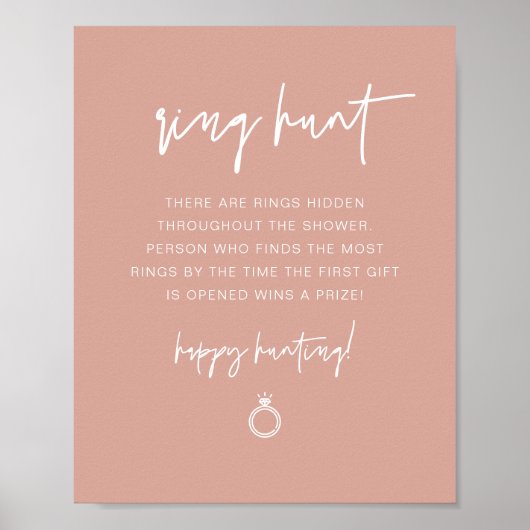 MARLO Boho Blush Ring Hunt Brautparty Game Pos Poster (Vorne)