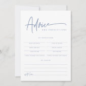 MARLO Boho Dusty Blue Baby Advice & Predictions Einladung (Vorderseite)