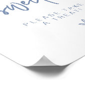 MARLO Boho Dusty Blue Liebe ist Sweet Leckerei Gef Poster (Ecke)