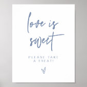 MARLO Boho Dusty Blue Liebe ist Sweet Leckerei Gef Poster (Vorne)