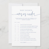 MARLO Boho Dusty Blue Over under Baby Showspiel Einladung (Vorderseite)