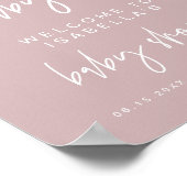 MARLO Boho Dusty Rose Kinderdusche Willkommenspend Poster (Ecke)