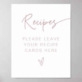 MARLO Boho Dusty Rose Rosa Brautparty Rezepte Poster