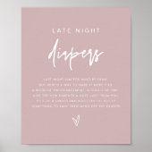 MARLO Boho Dusty Rose Spate Night Diapers Game Poster (Vorne)