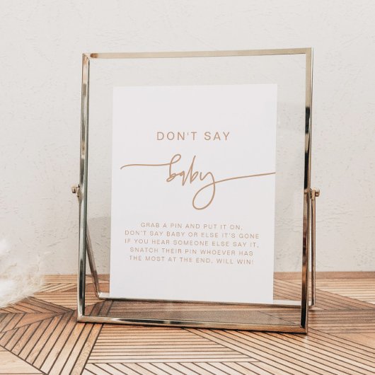 MARLO Boho Earth Toned Beige Sage kein Baby-Zeiche Poster