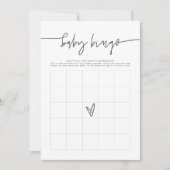 MARLO Boho Forest Green Baby Dusche Bingo Spiel Einladung (Vorderseite)