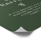 MARLO Boho Forest Green Diaper Raffelspiel-Zeichen Poster (Ecke)