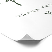 MARLO Boho Forest Green Pink Cards & Gifts Untersc Poster (Ecke)