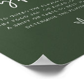 MARLO Boho Forest Green rät das Baby Food Game Poster (Ecke)