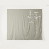 MARLO Boho Hallo Sage Green Baby Shower Tapestory Wandteppich (Vorderseite (Horizontal))