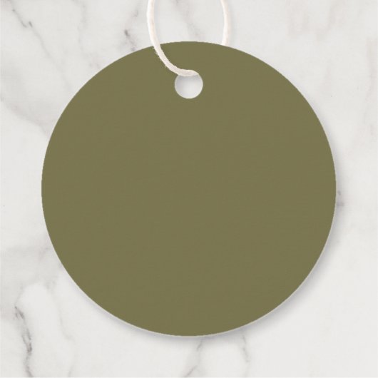 MARLO Boho Olive Green Pop, wenn sie Pop Dusche Geschenkanhänger (Rückseite)