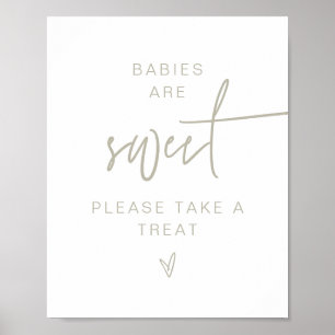 MARLO Boho Sage Grüne Babys sind süße Zeichen Poster