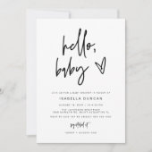 MARLO Bold Contemporary Baby Shower Einladung (Vorderseite)
