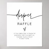 MARLO Bold Contemporary Diaper Raffle Game Sign Poster (Vorne)