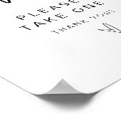 MARLO Bold Contemporary Schriftart Bevorzugungstab Poster (Ecke)