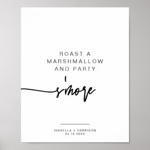 MARLO Bold Contemporary S'mores Bar Sign Poster