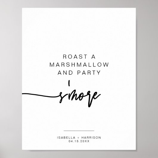 MARLO Bold Contemporary S'mores Bar Sign Poster (Vorne)