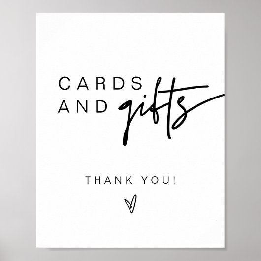 MARLO Bold Modern Cards & Gifts Zeichen Poster (Vorne)