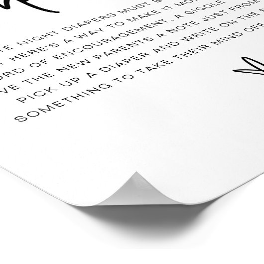 MARLO Bold Modern Late Night Diapers Game Poster (Ecke)