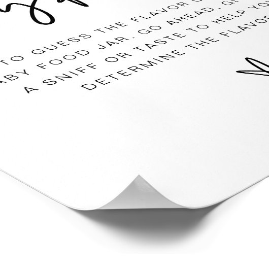 MARLO Bold rät das Baby Food Game Poster (Ecke)