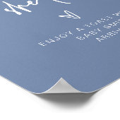 MARLO Dusty Blue Bohemischer Pop, wenn sie Pop unt Poster (Ecke)