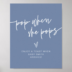 MARLO Dusty Blue Bohemischer Pop, wenn sie Pop unt Poster
